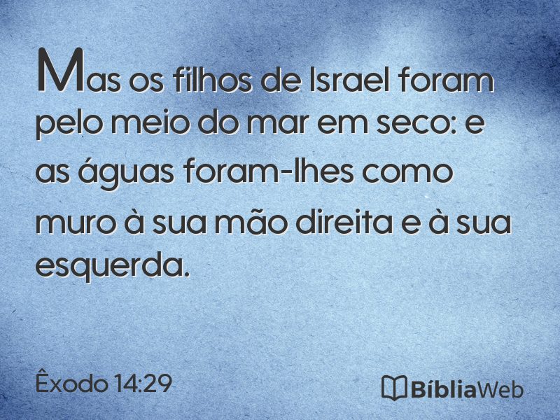 Êxodo 14:29 em imagem para compartilhar