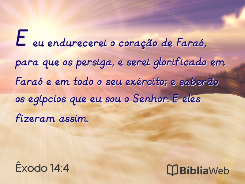 Êxodo 14:4 em imagem para compartilhar
