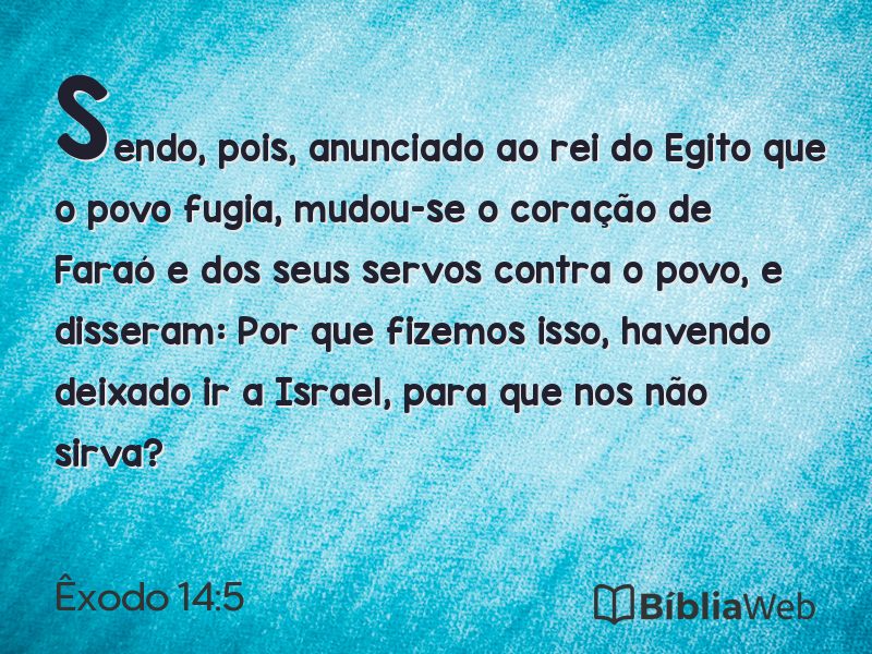 Êxodo 14:5 em imagem para compartilhar