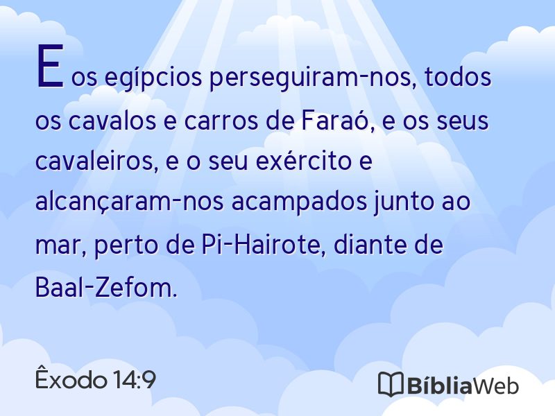 Êxodo 14:9 em imagem para compartilhar