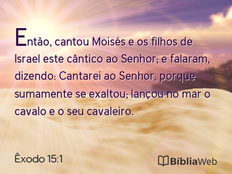Êxodo 15:1 em imagem para compartilhar