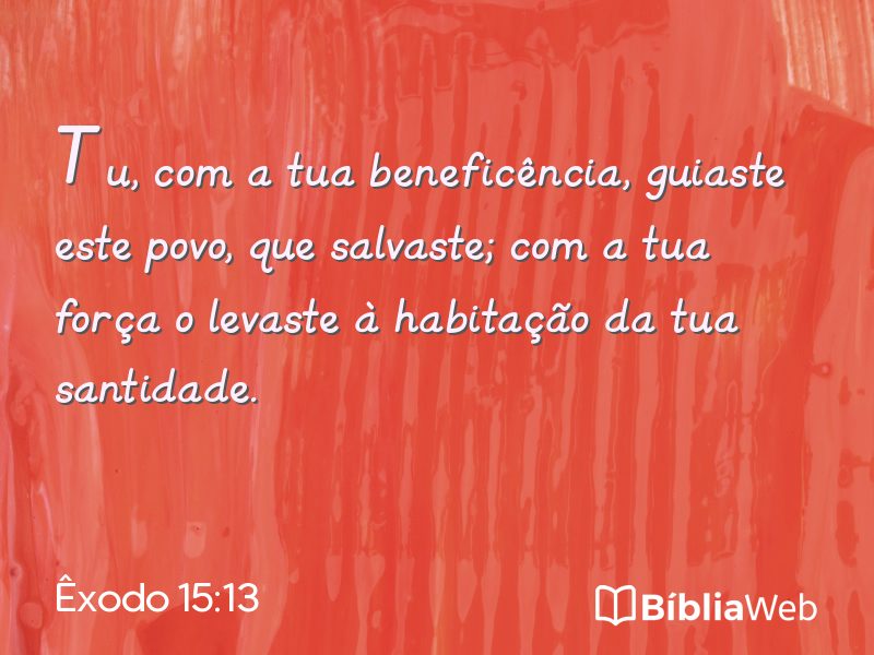 Êxodo 15:13 em imagem para compartilhar