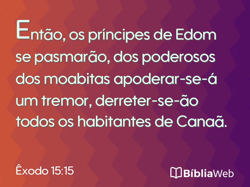 Êxodo 15:15 em imagem para compartilhar