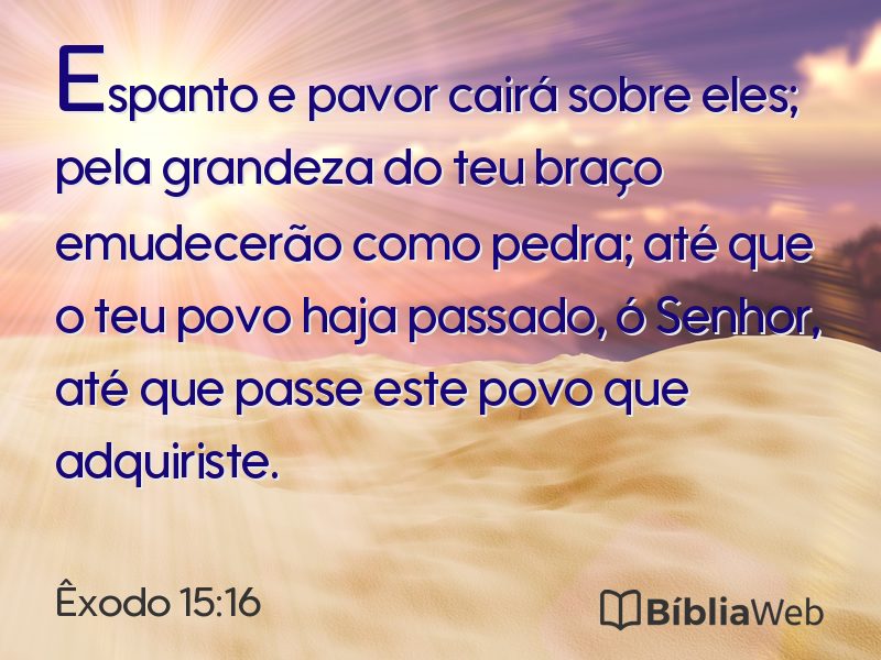 Êxodo 15:16 em imagem para compartilhar