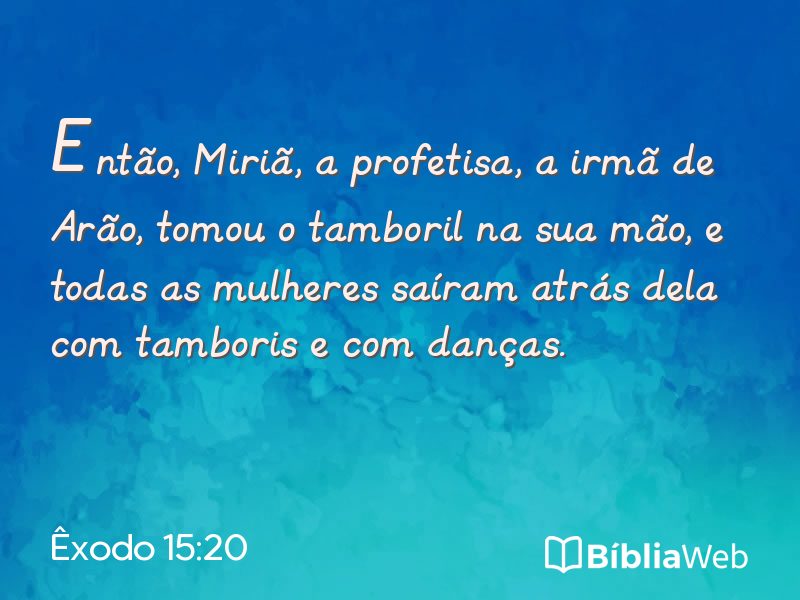 Êxodo 15:20 em imagem para compartilhar