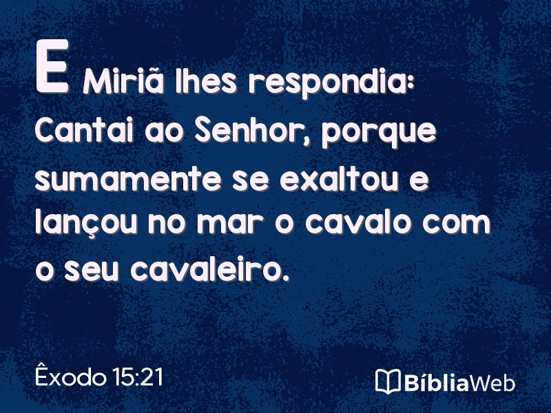 Êxodo 15:21 em imagem para compartilhar