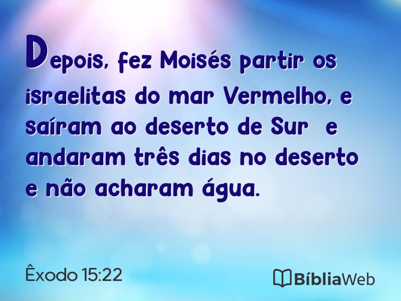 Êxodo 15:22 em imagem para compartilhar
