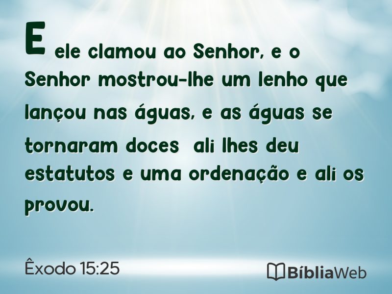 Êxodo 15:25 em imagem para compartilhar