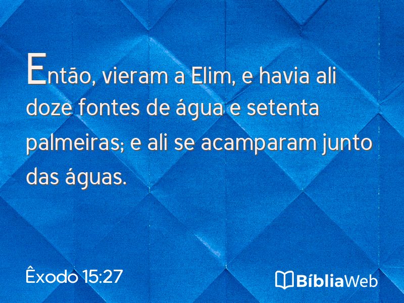 Êxodo 15:27 em imagem para compartilhar