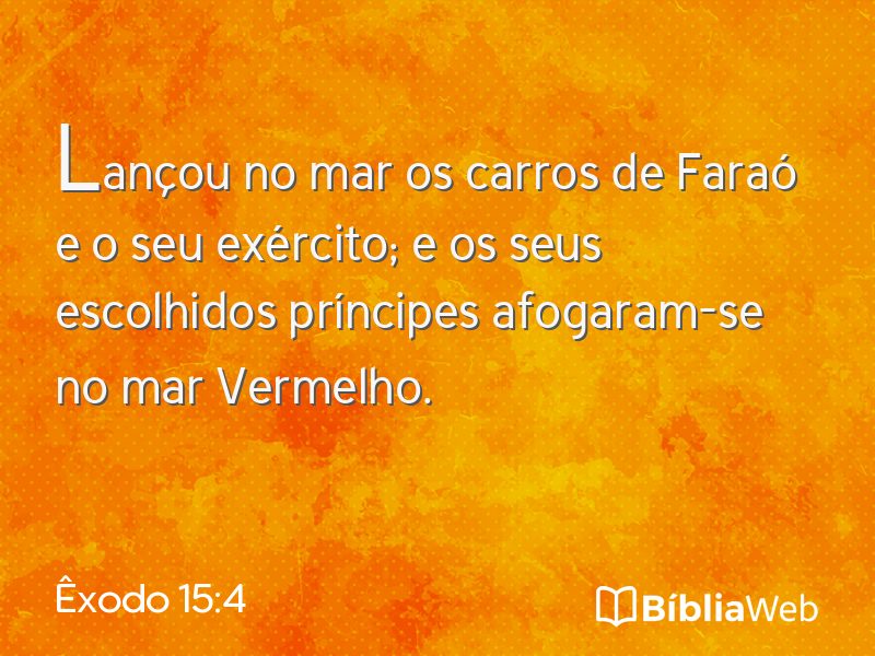 Êxodo 15:4 em imagem para compartilhar