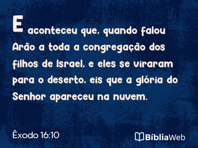 Êxodo 16:10 em imagem para compartilhar