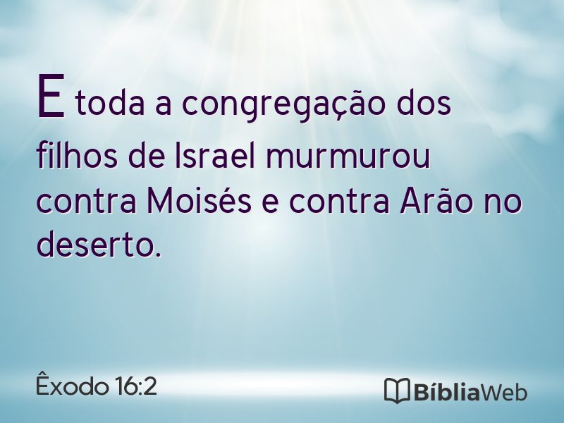 Êxodo 16:2 em imagem para compartilhar
