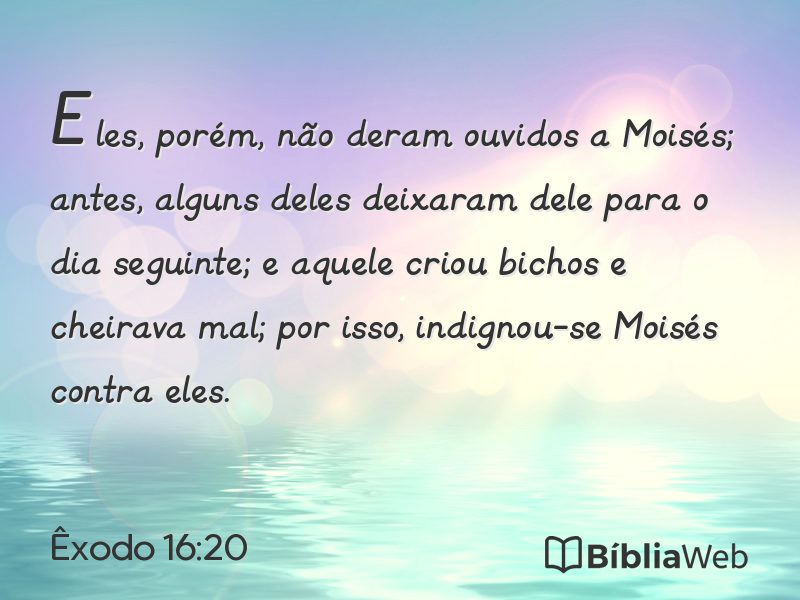 Êxodo 16:20 em imagem para compartilhar