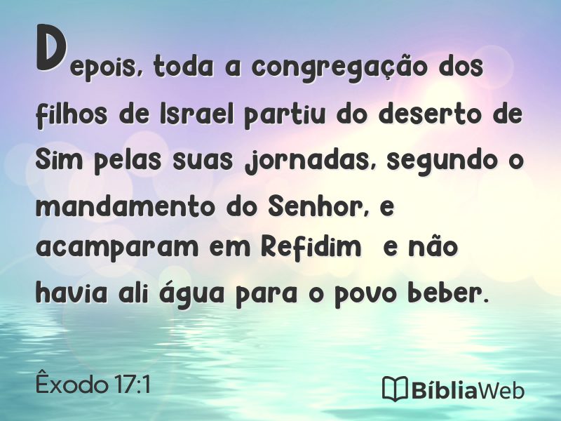 Êxodo 17:1 em imagem para compartilhar