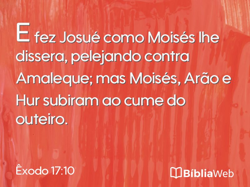 Êxodo 17:10 em imagem para compartilhar