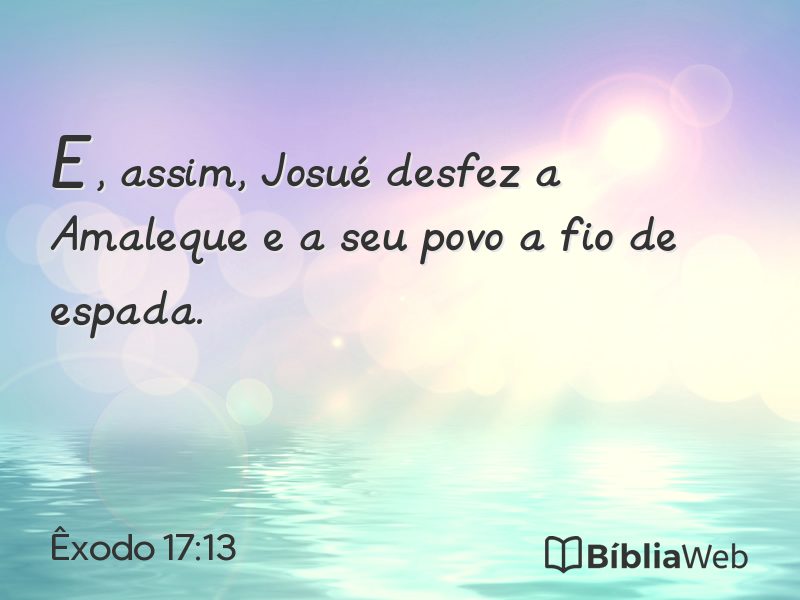 Êxodo 17:13 em imagem para compartilhar
