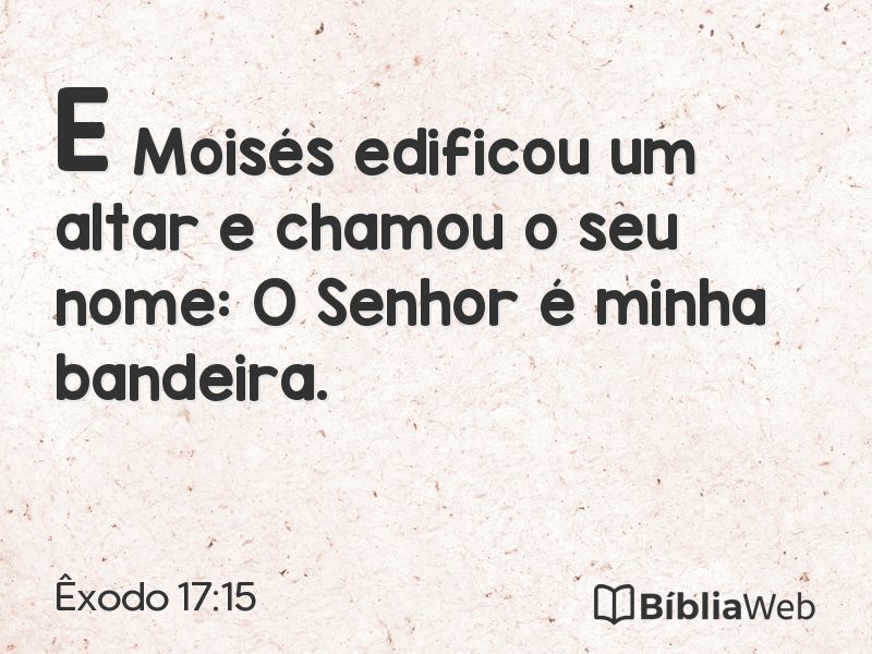 Êxodo 17:15 em imagem para compartilhar