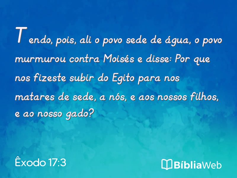 Êxodo 17:3 em imagem para compartilhar
