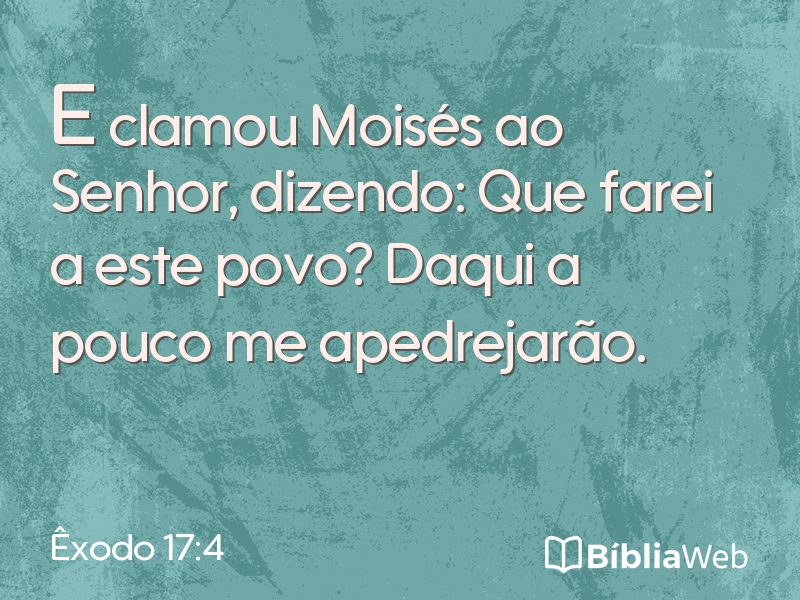Êxodo 17:4 em imagem para compartilhar