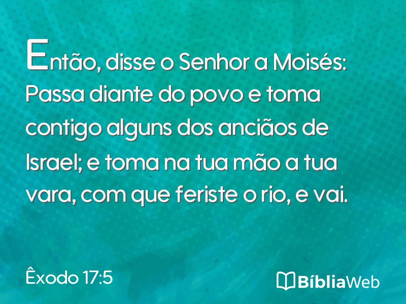 Êxodo 17:5 em imagem para compartilhar