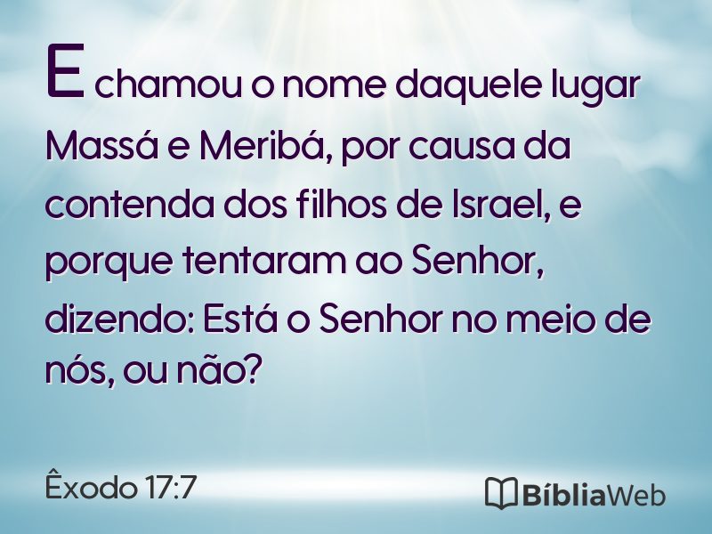 Êxodo 17:7 em imagem para compartilhar
