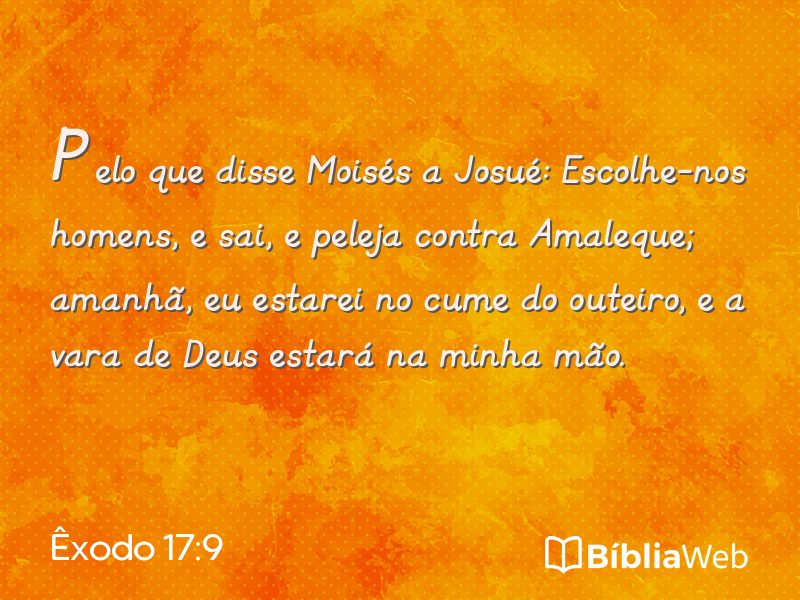 Êxodo 17:9 em imagem para compartilhar