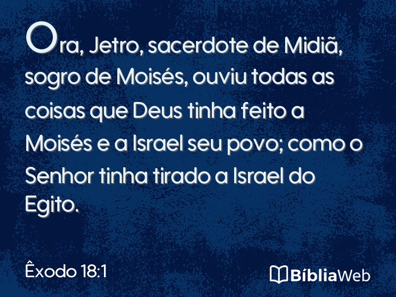 Êxodo 18:1 em imagem para compartilhar