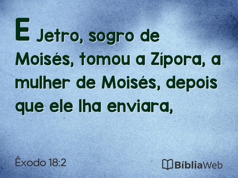 Êxodo 18:2 em imagem para compartilhar