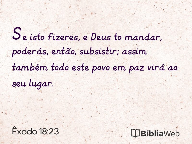 Êxodo 18:23 em imagem para compartilhar