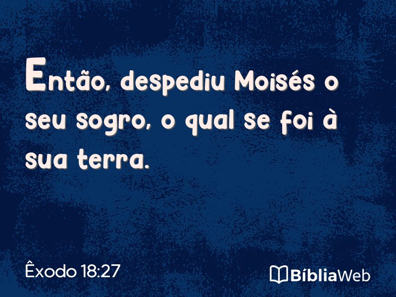 Êxodo 18:27 em imagem para compartilhar
