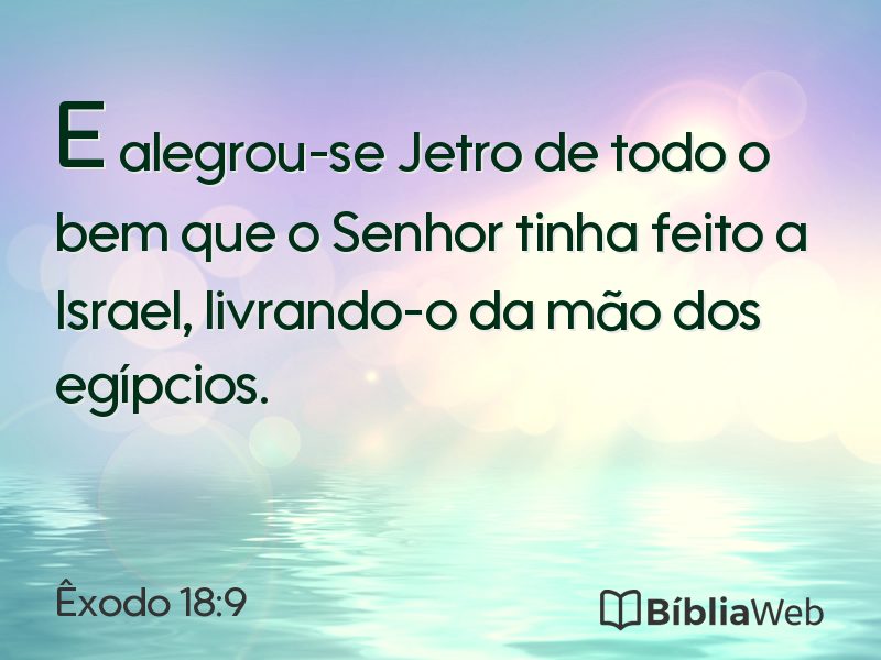 Êxodo 18:9 em imagem para compartilhar
