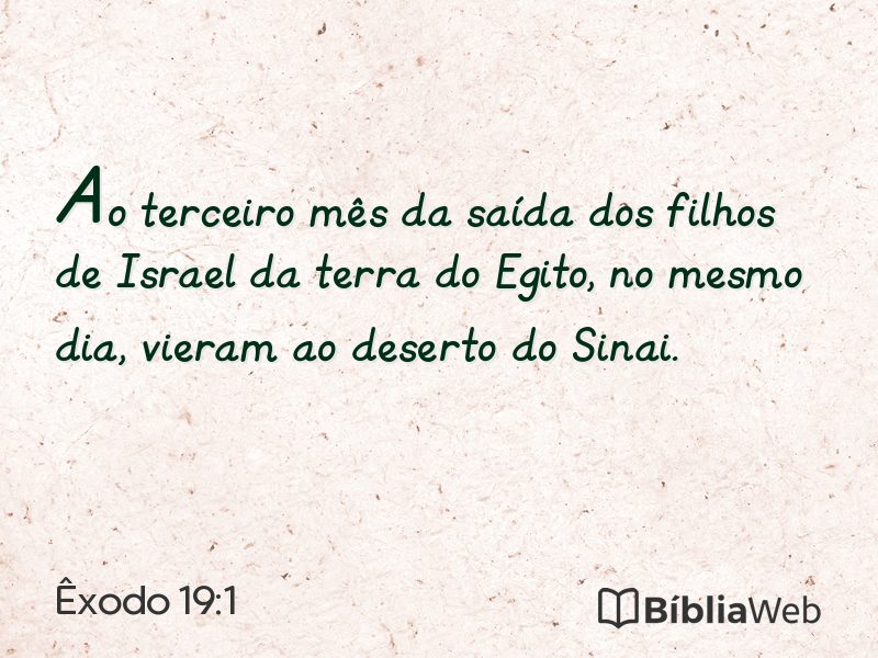 Êxodo 19:1 em imagem para compartilhar