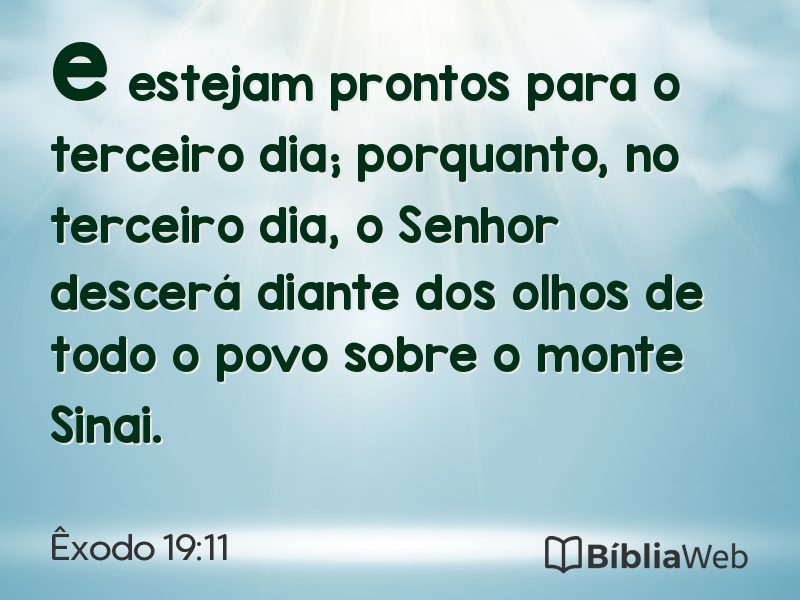 Êxodo 19:11 em imagem para compartilhar