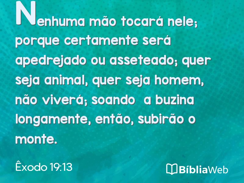 Êxodo 19:13 em imagem para compartilhar