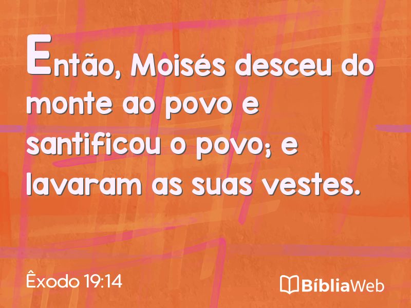 Êxodo 19:14 em imagem para compartilhar