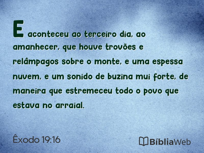 Êxodo 19:16 em imagem para compartilhar