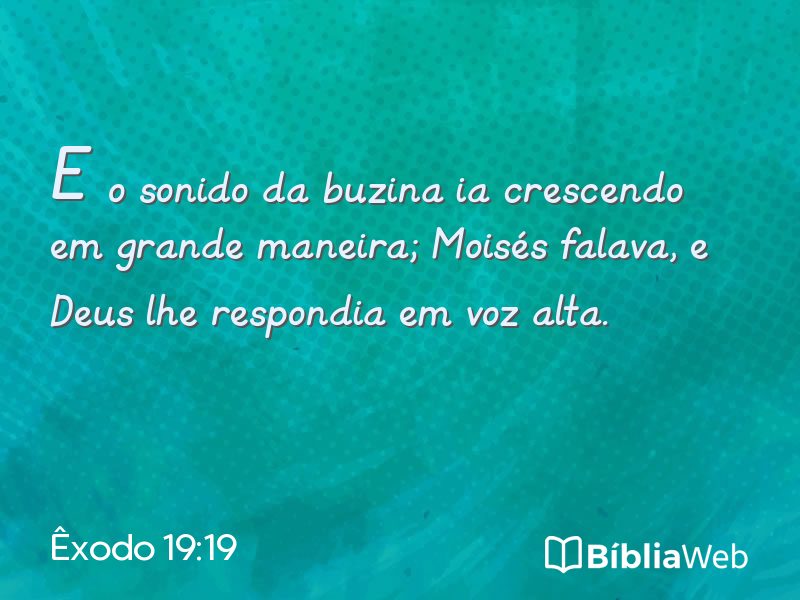 Êxodo 19:19 em imagem para compartilhar