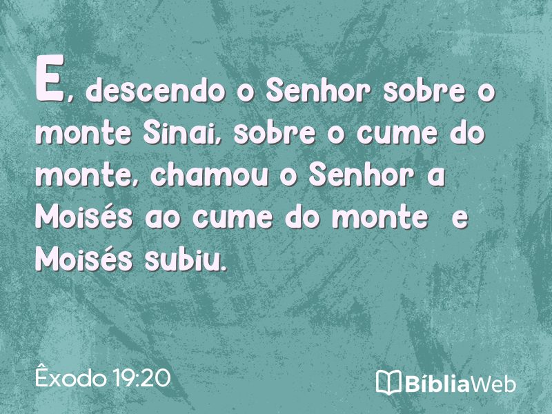 Êxodo 19:20 em imagem para compartilhar