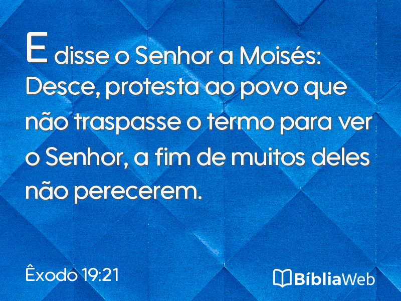 Êxodo 19:21 em imagem para compartilhar