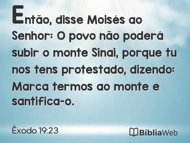 Êxodo 19:23 em imagem para compartilhar