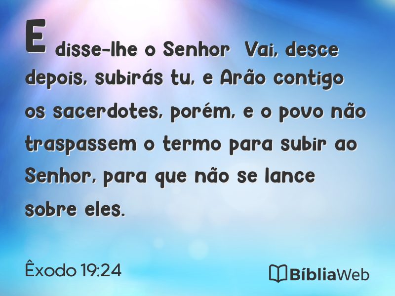 Êxodo 19:24 em imagem para compartilhar