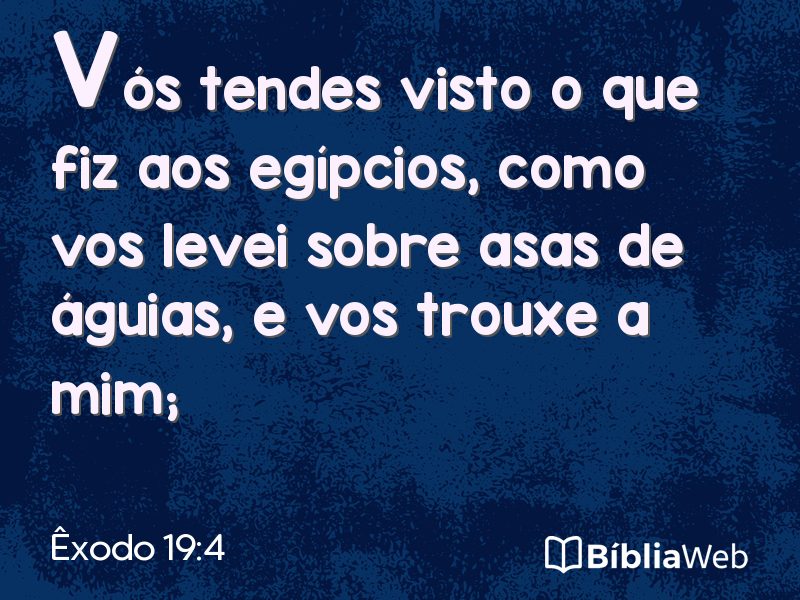 Êxodo 19:4 em imagem para compartilhar