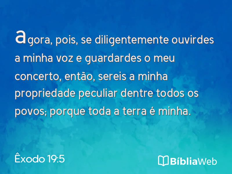 Êxodo 19:5 em imagem para compartilhar