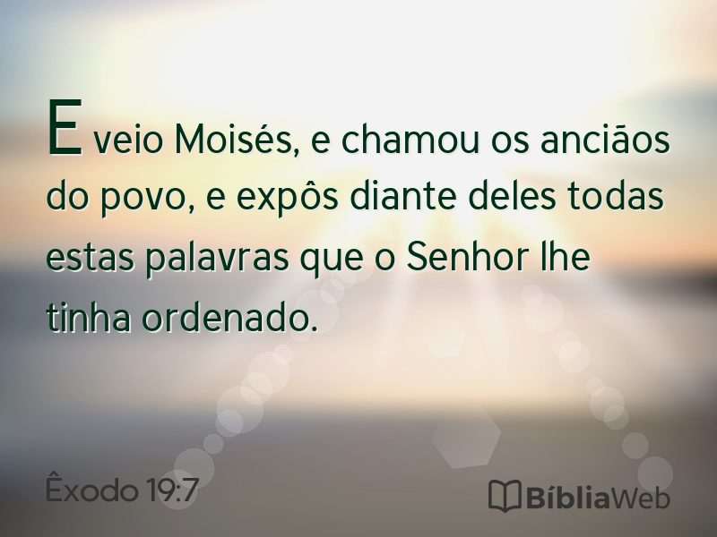 Êxodo 19:7 em imagem para compartilhar
