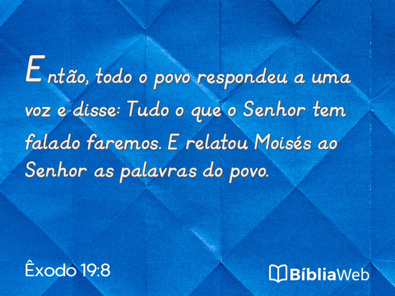 Êxodo 19:8 em imagem para compartilhar