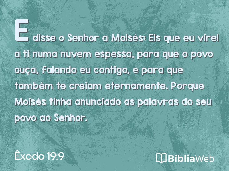 Êxodo 19:9 em imagem para compartilhar