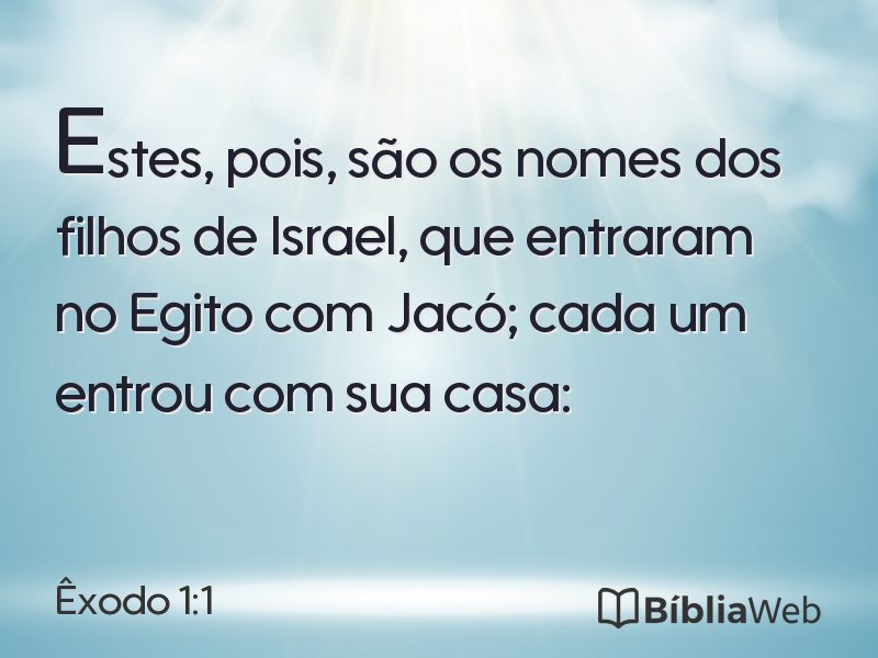 Êxodo 1:1 em imagem para compartilhar