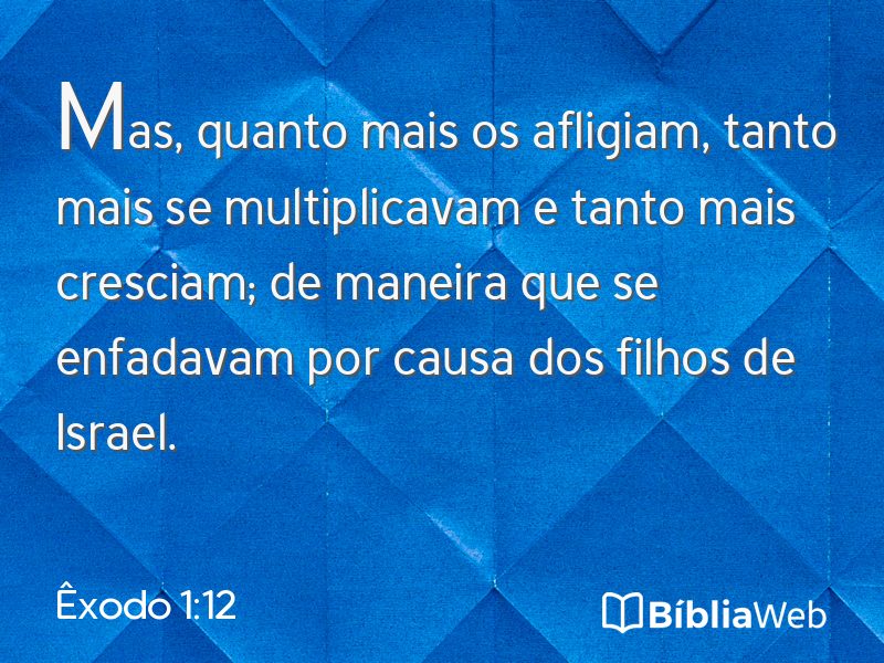 Êxodo 1:12 em imagem para compartilhar
