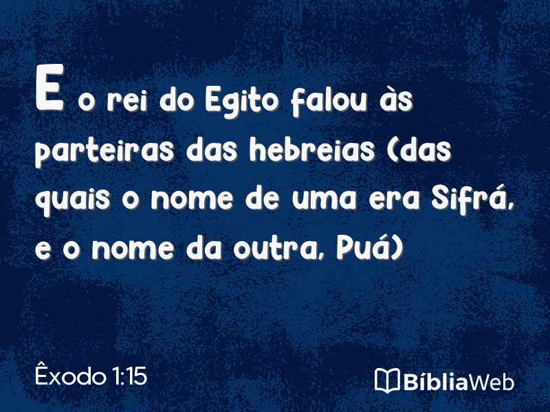 Êxodo 1:15 em imagem para compartilhar