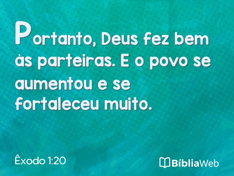 Êxodo 1:20 em imagem para compartilhar